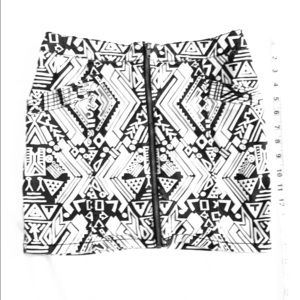 Tribal Aztec Mini Skirt with Pockets Western Boho
